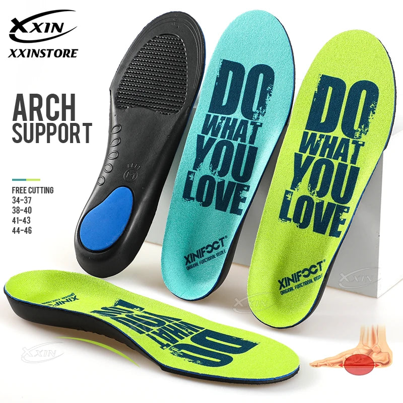 【Xxin】Arch Support Insole Orthotic Sports Insole Running Shock Absorber Shoe Pad Foot Care Size 34-46
