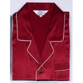 Men's 100% Real Silk Pajamas Set for Men Sleepwear Loungewear Long Sleeve Button Down PJ with Pocket Luxury 19 Momme