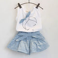 Summer Baby Girls Clothes Toddler Clothing Vest+Shorts 2PCS set Children Girls Costume 0-7Year Infant Outfits kidswear BC1152