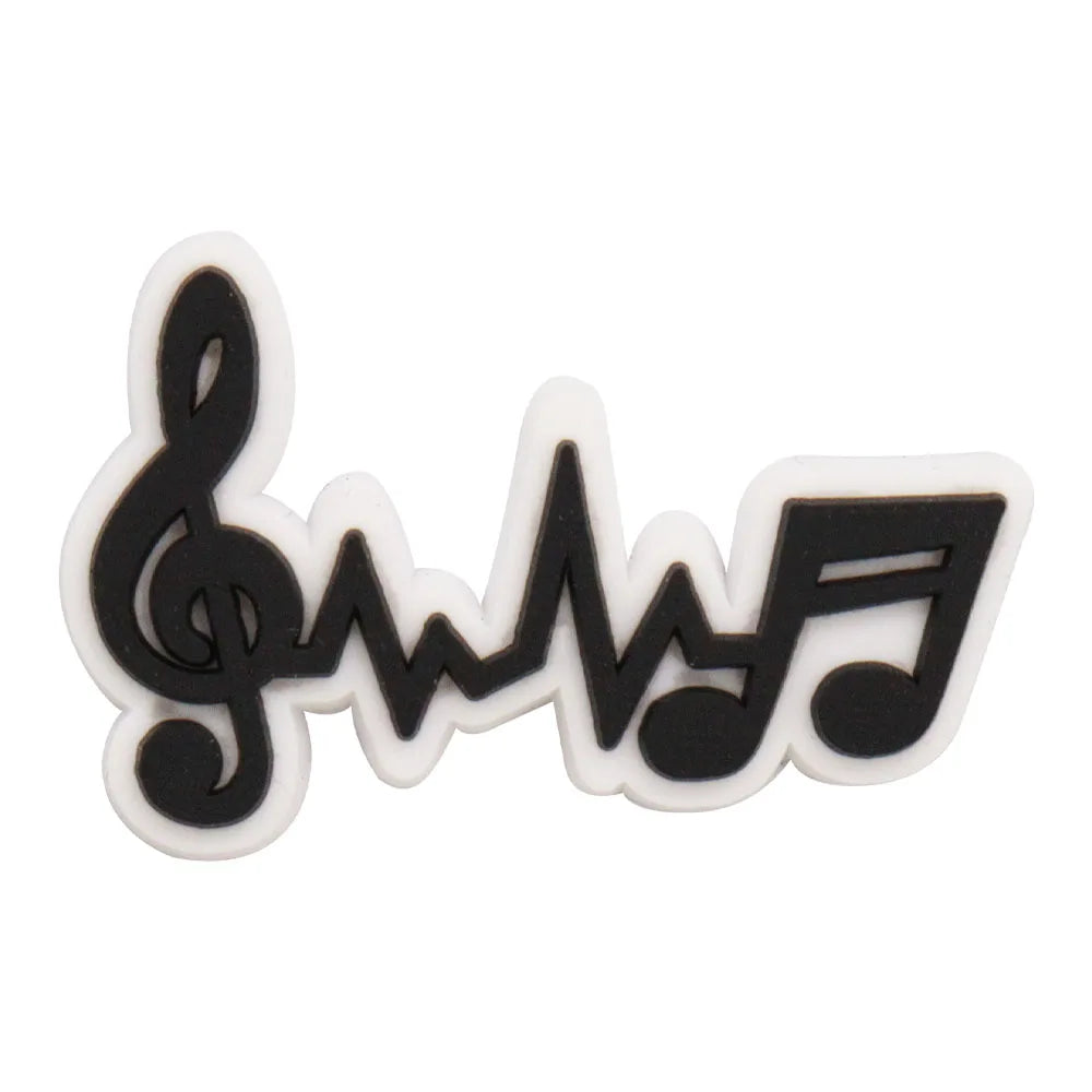 1-17PCS PVC Shoe Charms Fit Wristbands Music Life Rock Star Hole Slipper Decoration Shoe Buckle Button Accessories Adult Gift