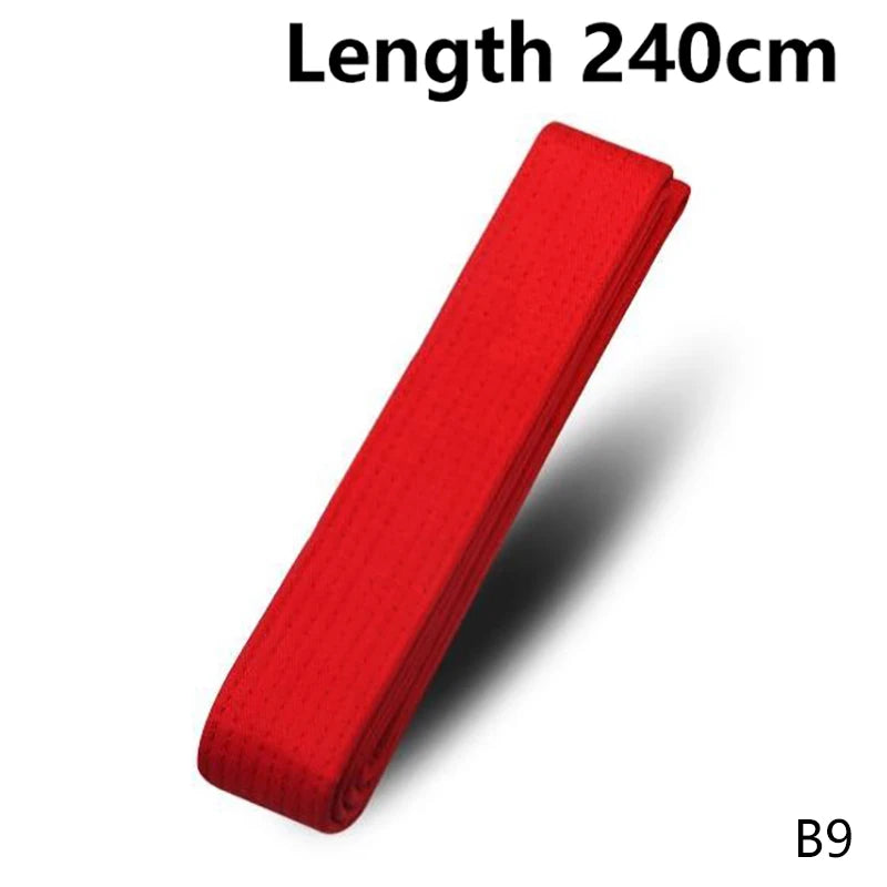 1PC 180cm/240cm Taekwondo Colored Ranking Belts Cotton Martial Arts Judo Karate TKD Aikido Uniform Belt Kids Adult