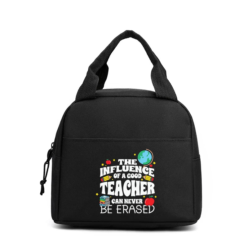 Lunch Bag for Women Men Insulated Portable "Teacher Life"Letter Multifunctional Bag Thermal Food Container School Picnic Handbag