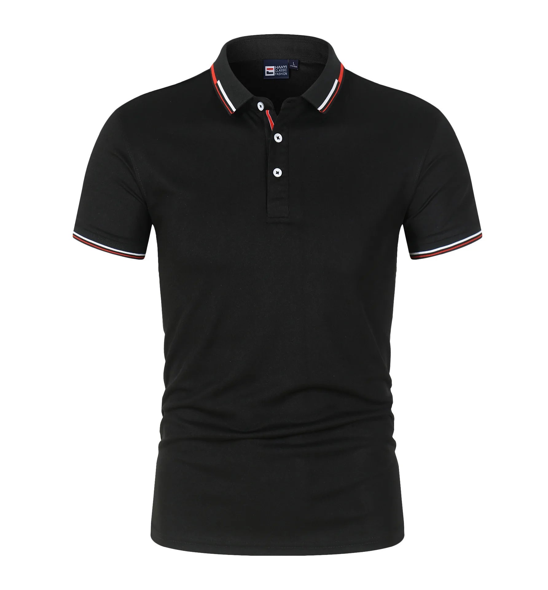 Summer Polo T Shirt Men's Solid Color Polo Shirt Short Sleeved T-shirt European and American Loose Stand Up Collar Casual Top