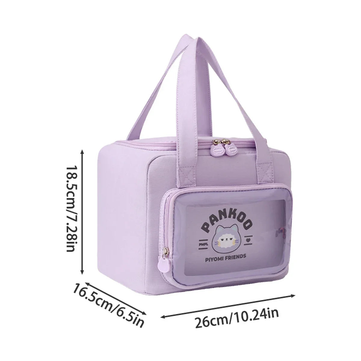8L Cute Cartoon Lunch Bag, Large Capacity Picnic Insulated Lunch Box, Student Lunch Bag, Portable Vacation Beach Lunch Bag