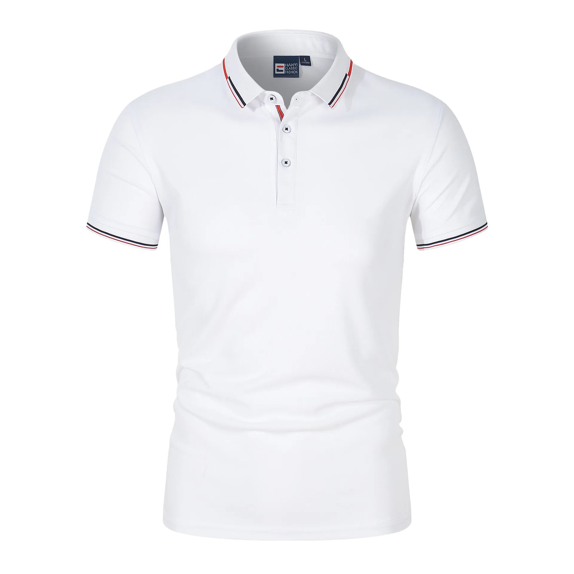 Summer Polo T Shirt Men's Solid Color Polo Shirt Short Sleeved T-shirt European and American Loose Stand Up Collar Casual Top