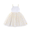 Korean Style Kid's Girls' Summer Dress 0-6Y Cute Baby Children's Daisy Suspender Mesh Dress for Girls Sun Beach Holiday Clothing