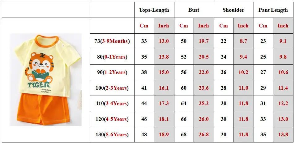 Kid Boy Clothes Cartoon Girl Outfit Short Sleeve Cotton Toddler Clothing T-shirt+Short Pant 2Pcs Girl Suit Baby Tracksuit A1151