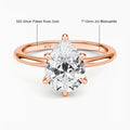 Solid 14K Gold Filled Solitaire Moissanite Diamond Ring 2CT Pear Cut D VVS1 Au585 Ring for Women Minimalist Engagement Jewelry