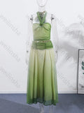 Elegant Sleeveless Backless Chiffon Evening Dresses Sexy Celebrity Dress Exquisite High Quality Prom Party Gown Women Customized
