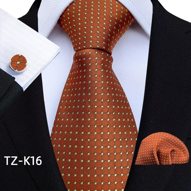 Men Ties Set Green Floral Paisley Necktie Business Formal Pocket Square Cufflinks Set For Wedding Party Accessories Cravat