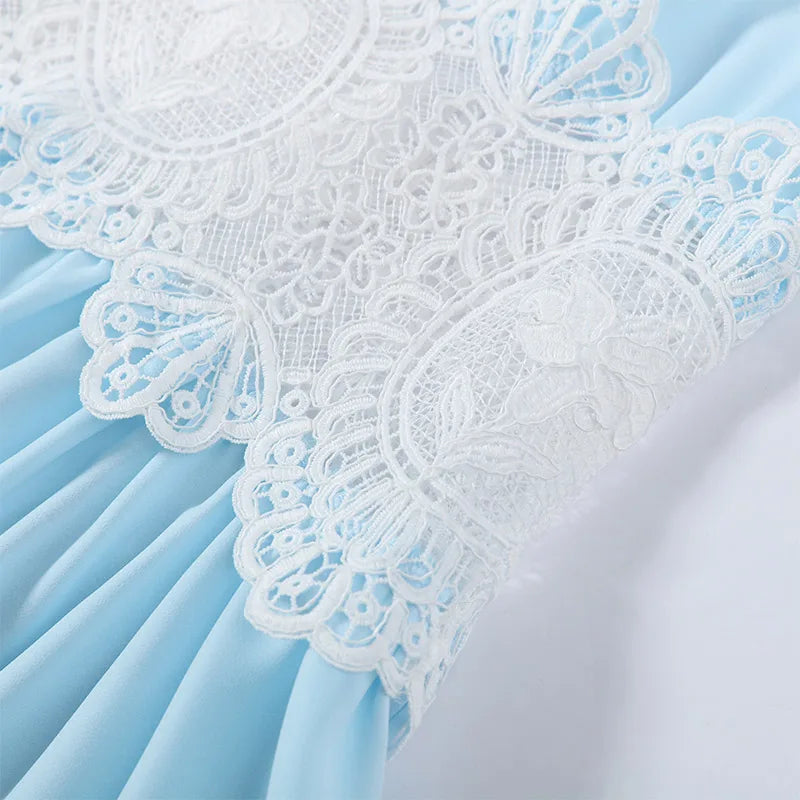 Women Floral Lace Mini Dresses for Woman Halter Neck Ruffle Dress High Waist Short Dresses 2026 Summer Beach Female Outfits