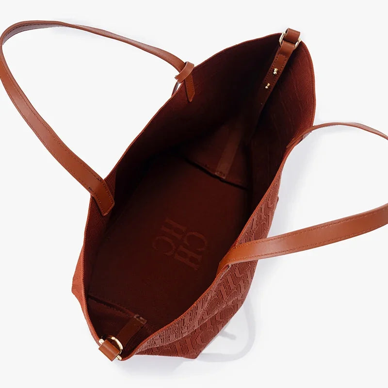 CH Brand Tote Bag Fly Woven Bag Vintage Fashion Designer Solid Color Large Capacity Multifunctional 2025 New Women's Tote