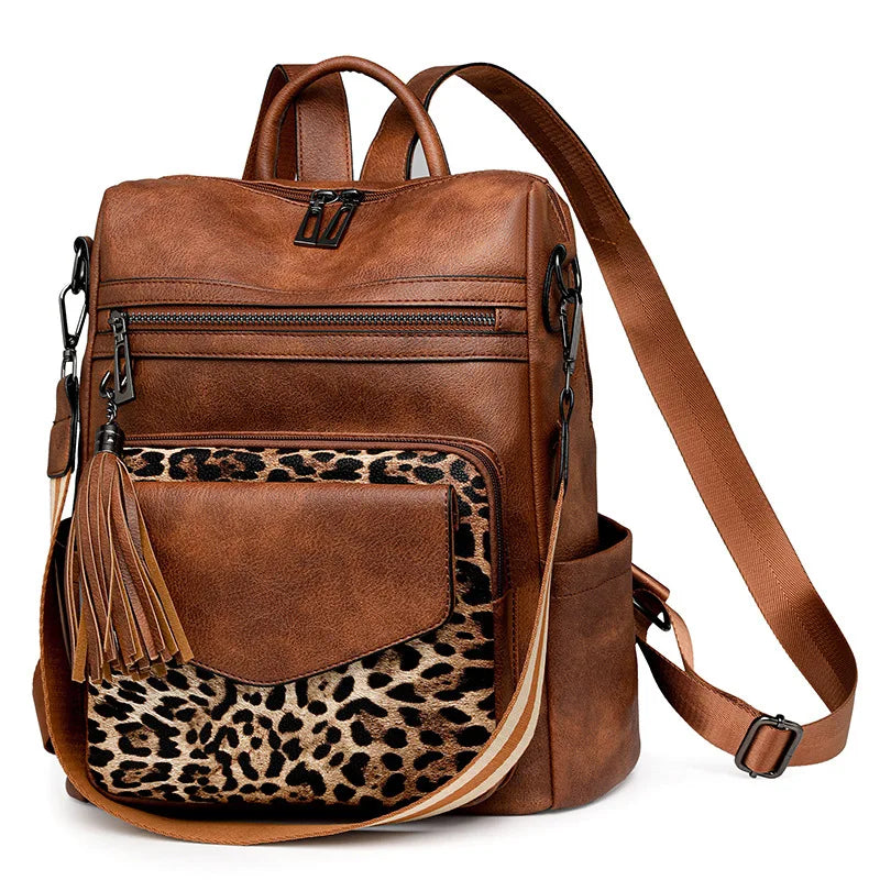 Winter Women's Backpack European Retro Two-shoulder Bag Luxury PU Composite Bag Commuter Single Shoulder Bag Leisure Travel Bags