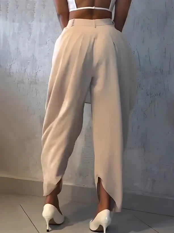 2026 Fall Autumn OL Work Fashion Active Casual Street Solid Color Trouser Women High Waist Jogger Loose Long Harlen Pants