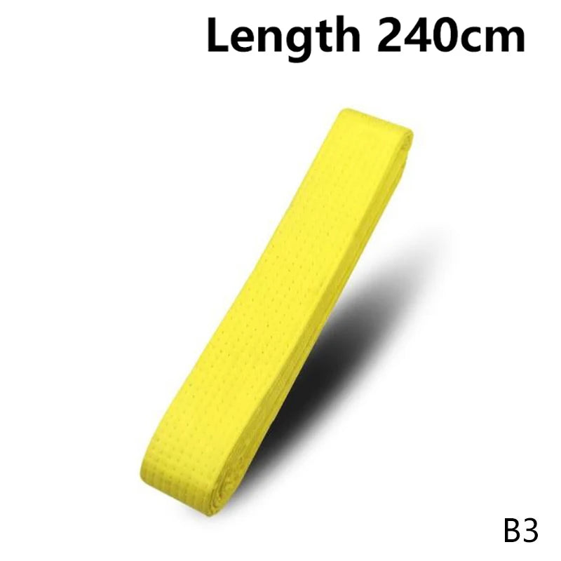 1PC 180cm/240cm Taekwondo Colored Ranking Belts Cotton Martial Arts Judo Karate TKD Aikido Uniform Belt Kids Adult