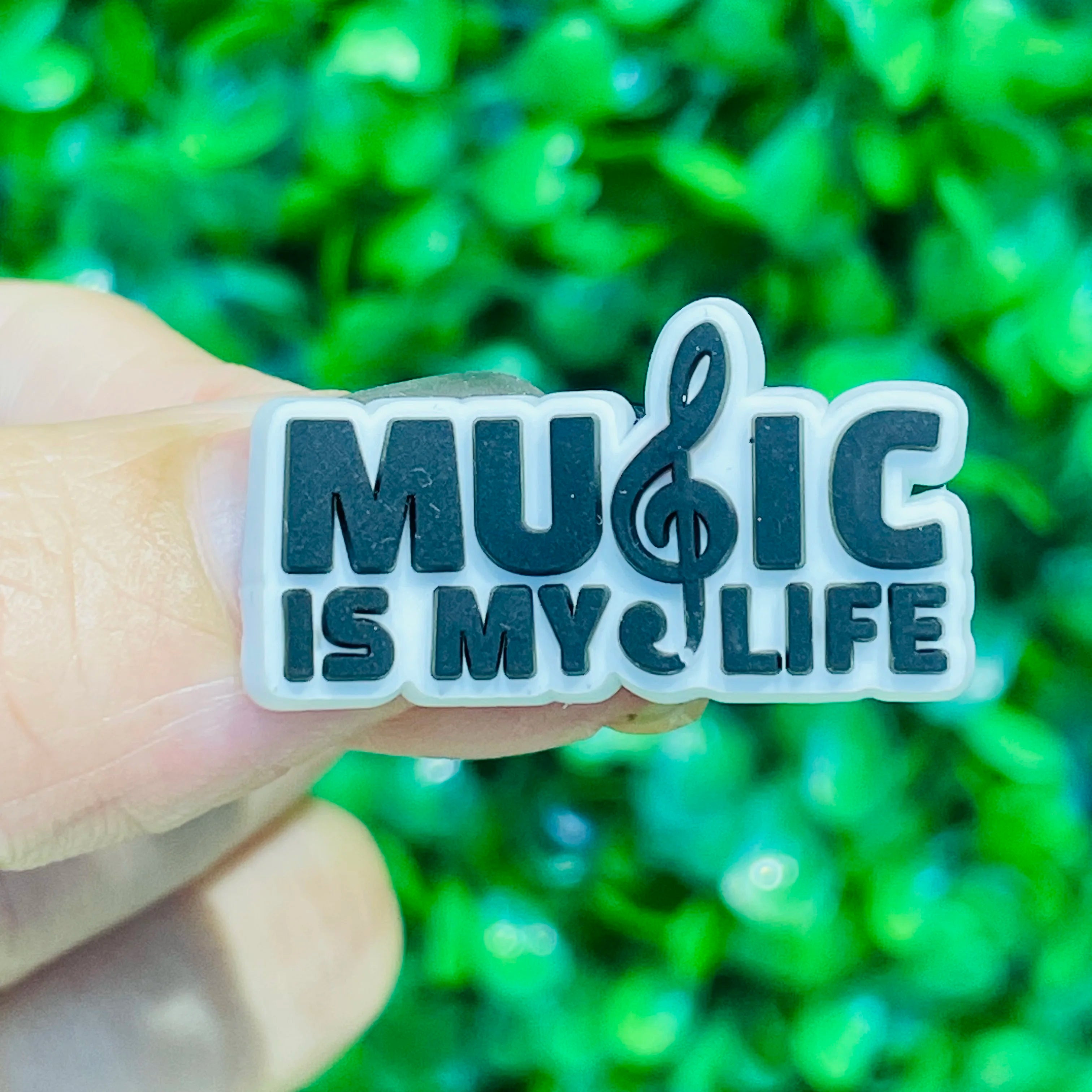 1-17PCS PVC Shoe Charms Fit Wristbands Music Life Rock Star Hole Slipper Decoration Shoe Buckle Button Accessories Adult Gift
