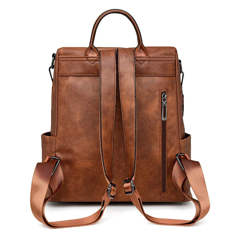 Winter Women's Backpack European Retro Two-shoulder Bag Luxury PU Composite Bag Commuter Single Shoulder Bag Leisure Travel Bags