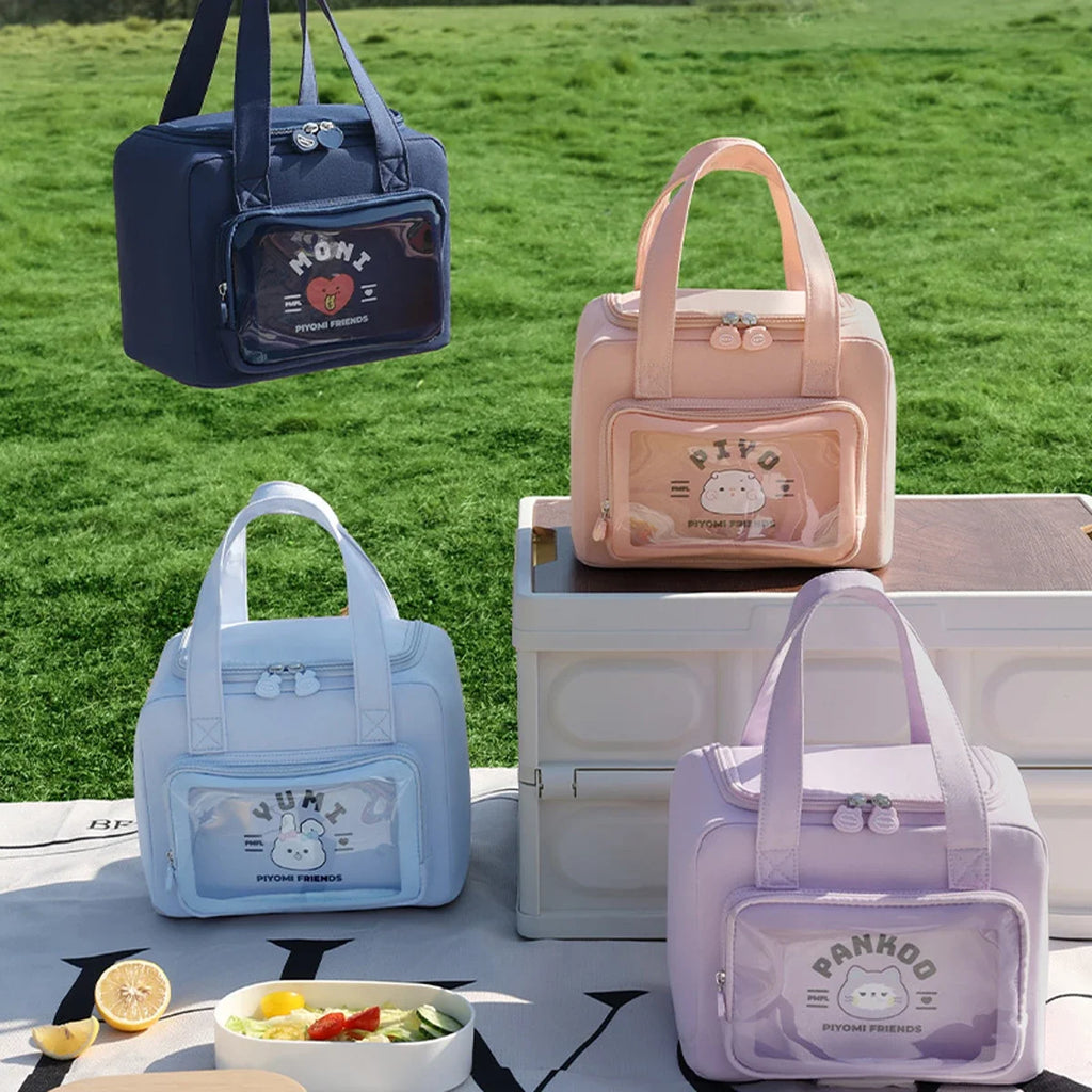 8L Cute Cartoon Lunch Bag, Large Capacity Picnic Insulated Lunch Box, Student Lunch Bag, Portable Vacation Beach Lunch Bag
