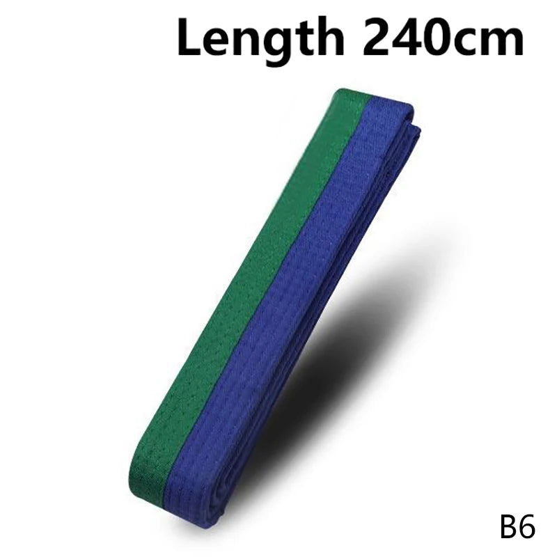 1PC 180cm/240cm Taekwondo Colored Ranking Belts Cotton Martial Arts Judo Karate TKD Aikido Uniform Belt Kids Adult