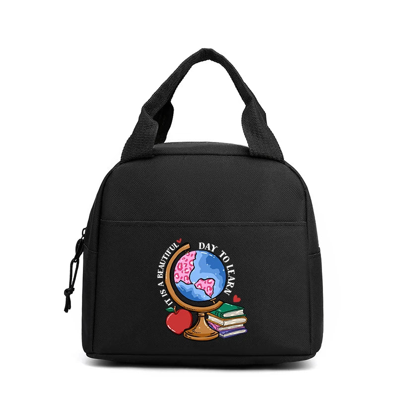 Lunch Bag for Women Men Insulated Portable "Teacher Life"Letter Multifunctional Bag Thermal Food Container School Picnic Handbag