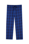 Men's Autumn/Winter Pajama Pants Flannel Plaid Casual Comfy with Pocket Stretchy Elastic Waistband Mans Pajamas Bottoms