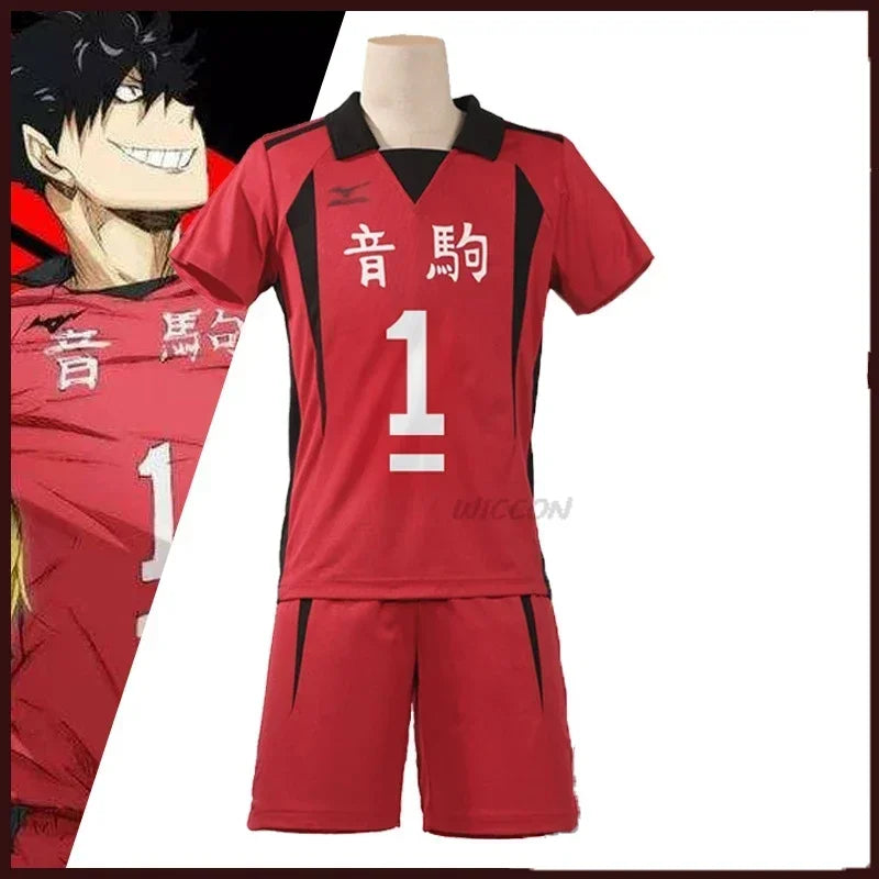 Anime Nekoma School Kenma Kozume Kuroo Tetsuro Cosplay Kostuum Haikiyu Volley Bal Team Jersey Sportkleding Uniform Pruik