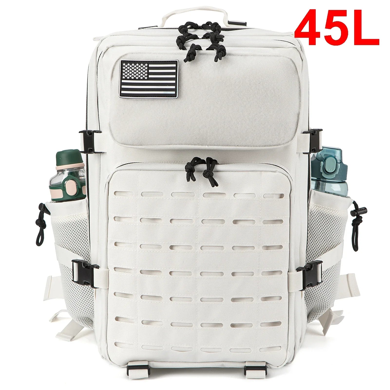 25L/45L Tactical Backpack for Women/men Laser Cut Molle Survival Daypack School Bag Gym Rucksack with Dual Cup Holder