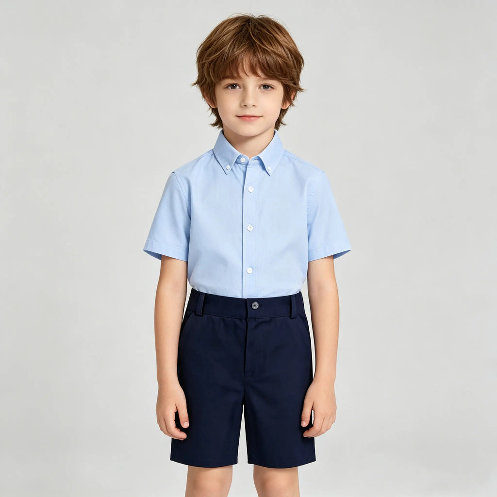 Boys School Uniform Shorts Summer 2026 Anti-Wrinkle No-Iron Formal Shorts for Kids Daily School & Ceremony Children Outfits