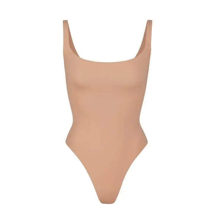 Jumpsuit Women Sexy Ice Silk Shapewear Camisole Jumpsuit Solid Color Slim Fit Inner Lining Backless Summer Fashion New Romper