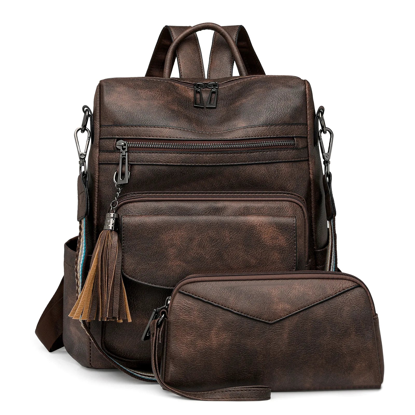 Winter Women's Backpack European Retro Two-shoulder Bag Luxury PU Composite Bag Commuter Single Shoulder Bag Leisure Travel Bags