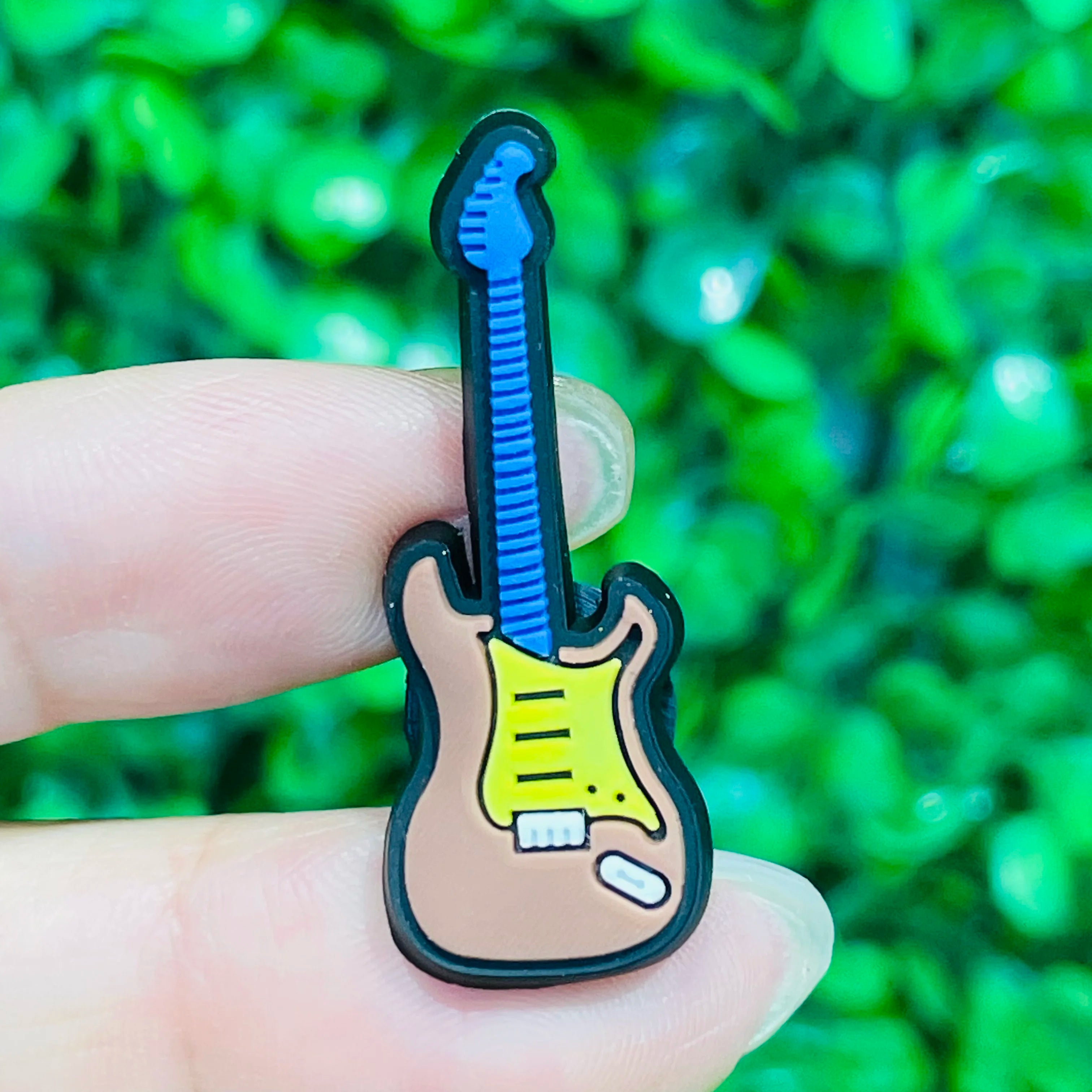 1-17PCS PVC Shoe Charms Fit Wristbands Music Life Rock Star Hole Slipper Decoration Shoe Buckle Button Accessories Adult Gift