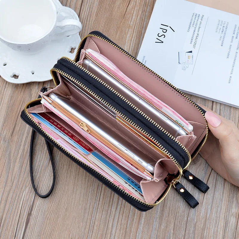 Long Women's Wallet Female Purses Tassel Coin Purse Card Holder Wallets Female Pu Leather Clutch