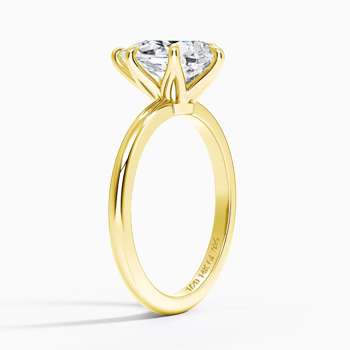 Solid 14K Gold Filled Solitaire Moissanite Diamond Ring 2CT Pear Cut D VVS1 Au585 Ring for Women Minimalist Engagement Jewelry