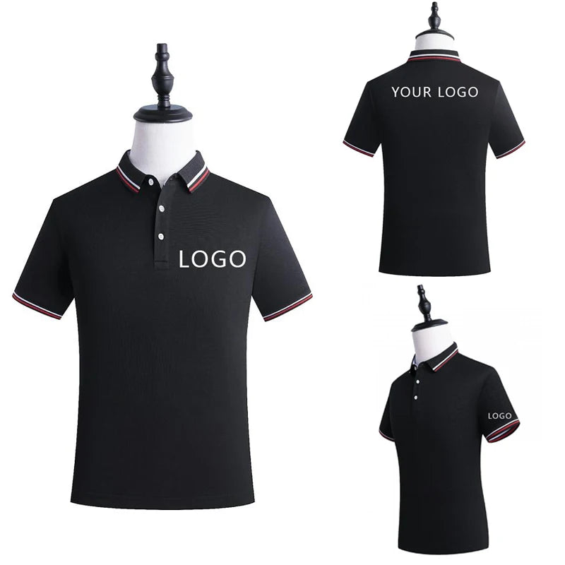 Restaurant Polo Shirt for Men Women Waiter Short Sleeve Work Wear Custom Company Logo Cafe Hotel Bar Uniform Printing Embroidery