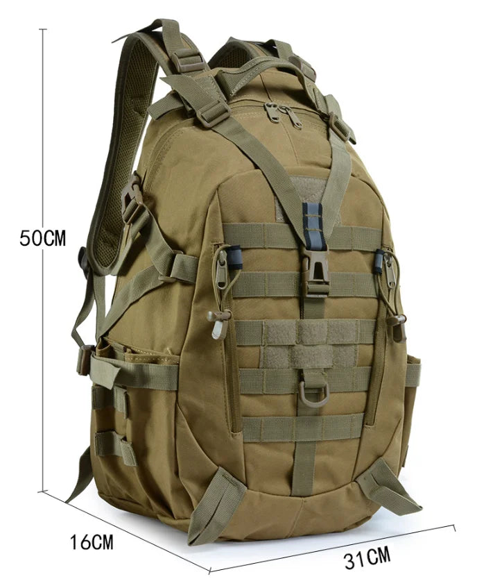 Tactical Reflective Backpack Outdoor Molle Camouflage Rucksack  Assault Bag Hiking Camping Hunting Travel Riding Knapsack