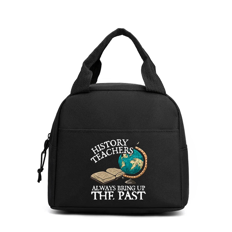 Lunch Bag for Women Men Insulated Portable "Teacher Life"Letter Multifunctional Bag Thermal Food Container School Picnic Handbag