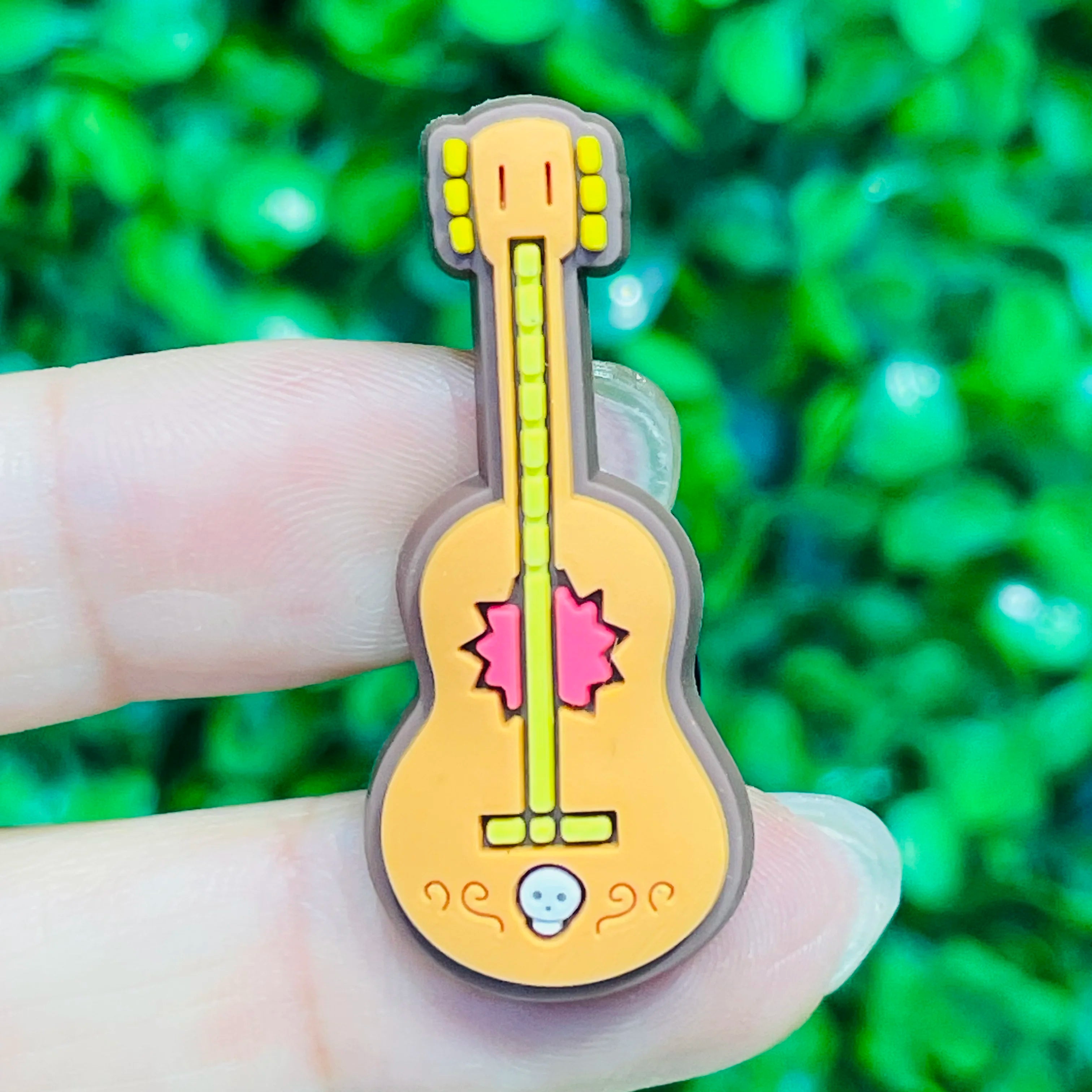 1-17PCS PVC Shoe Charms Fit Wristbands Music Life Rock Star Hole Slipper Decoration Shoe Buckle Button Accessories Adult Gift