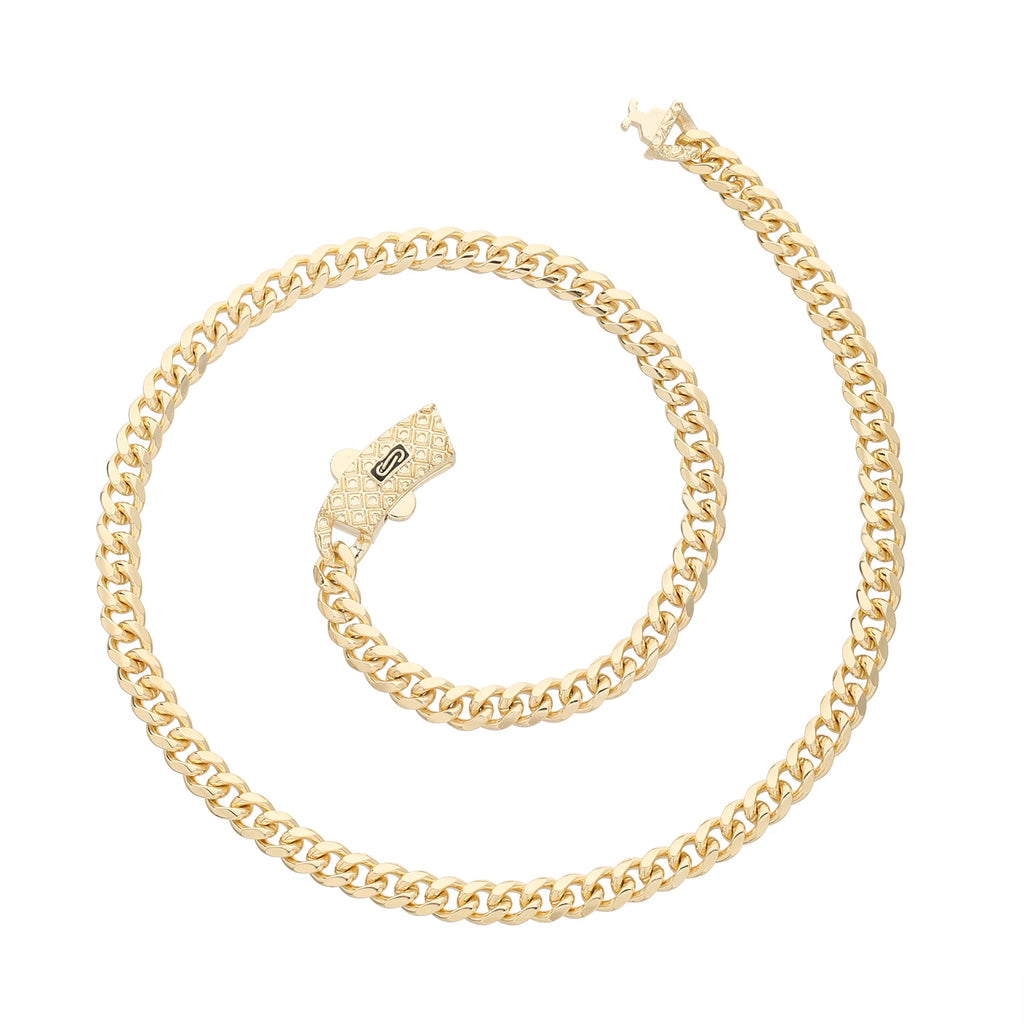 Hip Hop Style Jewelry Set 14k Gold Plated Monaco chain Oval Clasp Women's Bracelet and Necklace Low Price items Free Shipping