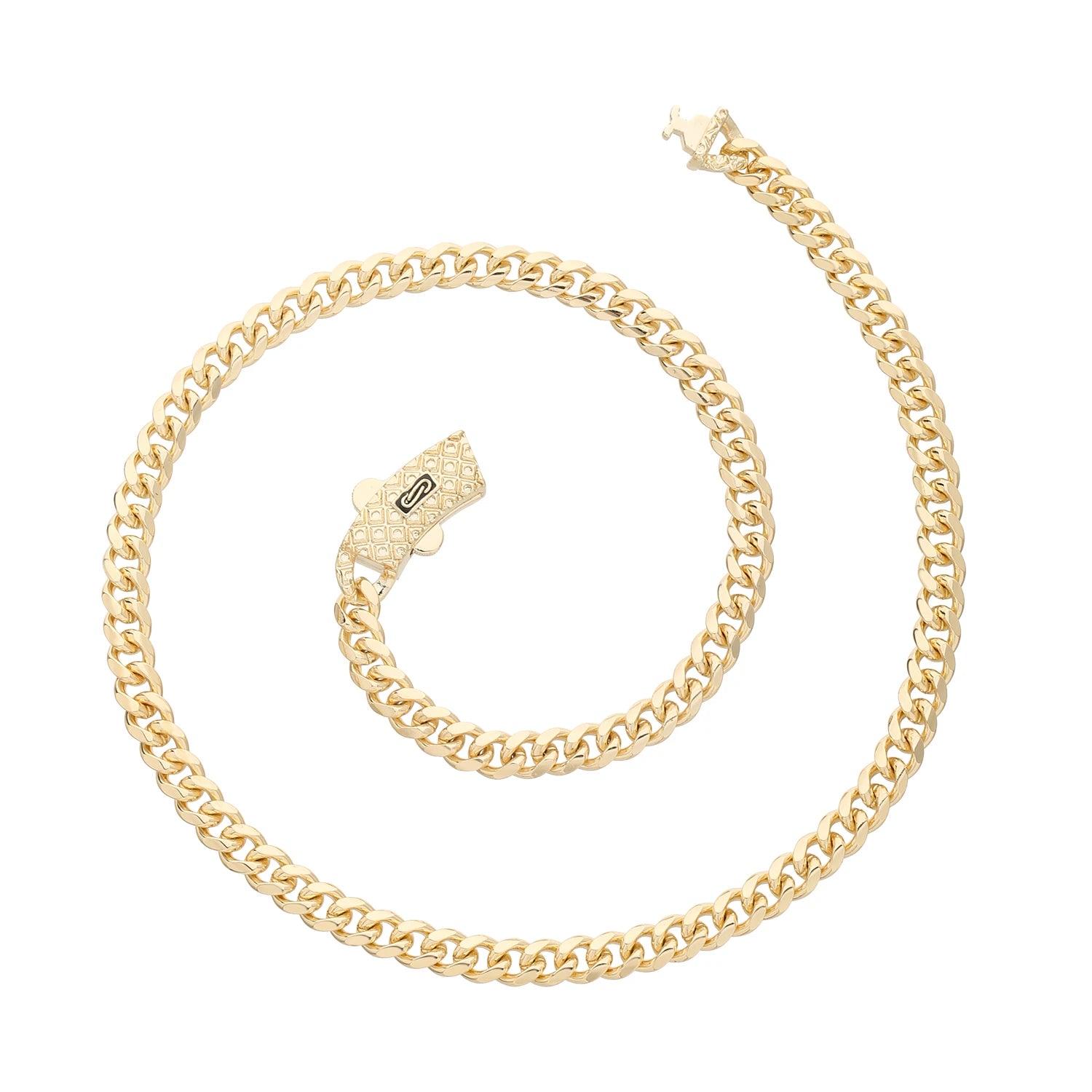 Hip Hop Style Jewelry Set 14k Gold Plated Monaco chain Oval Clasp Women's Bracelet and Necklace Low Price items Free Shipping