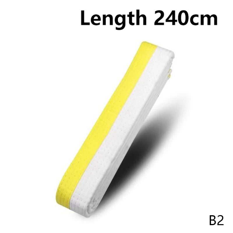 1PC 180cm/240cm Taekwondo Colored Ranking Belts Cotton Martial Arts Judo Karate TKD Aikido Uniform Belt Kids Adult