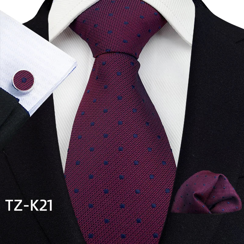 Men Ties Set Green Floral Paisley Necktie Business Formal Pocket Square Cufflinks Set For Wedding Party Accessories Cravat