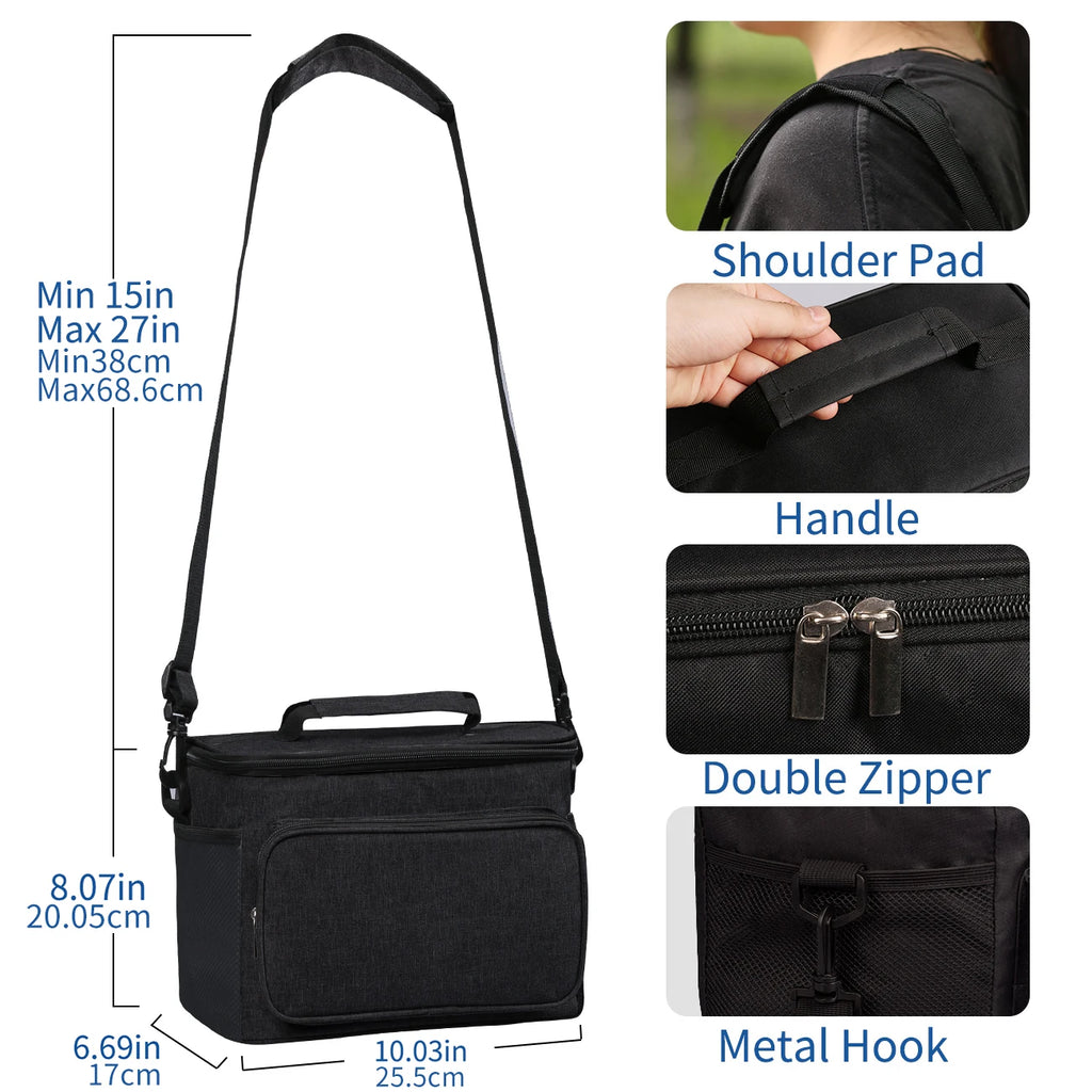 Insulated Lunch Bag Large Lunch Bags For Women Men Reusable Lunch Bag With Adjustable Shoulder Strap