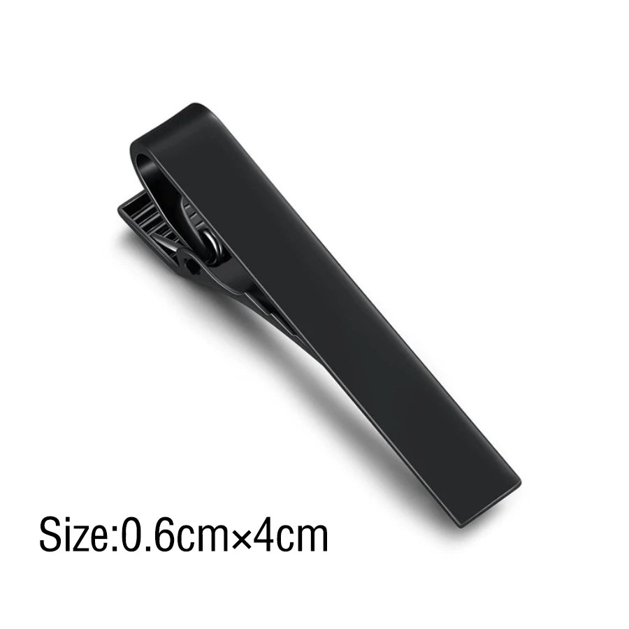 Tie Clip Necktie Accessories Fashion Style Ties for Men Metal Tone Simple Bar Clasp Practical Clasp Tie Pin for Mens Collar Clip