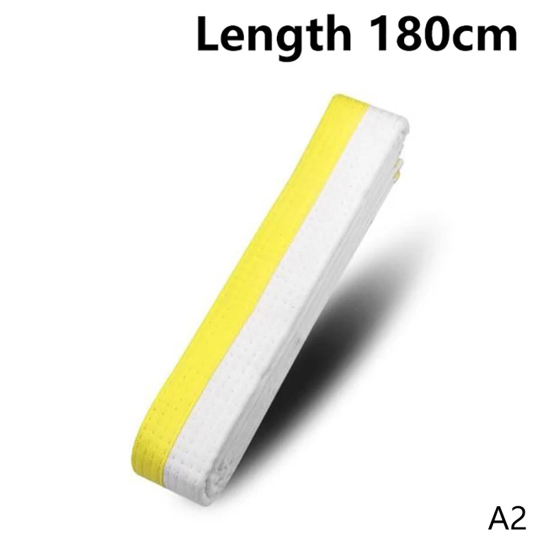 1PC 180cm/240cm Taekwondo Colored Ranking Belts Cotton Martial Arts Judo Karate TKD Aikido Uniform Belt Kids Adult