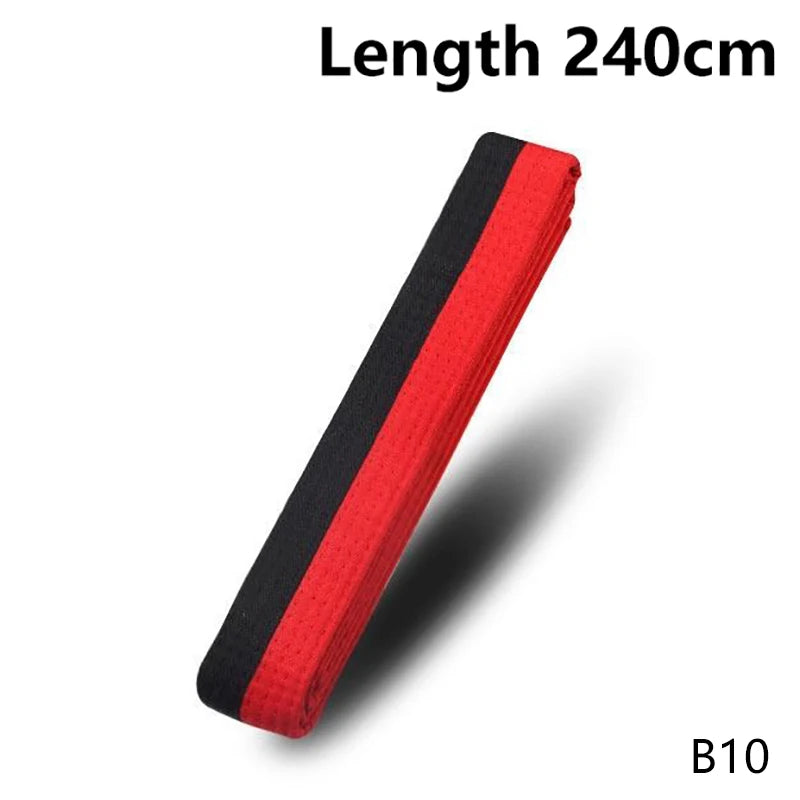1PC 180cm/240cm Taekwondo Colored Ranking Belts Cotton Martial Arts Judo Karate TKD Aikido Uniform Belt Kids Adult
