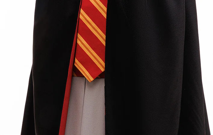 Halloween Movie Cosplay Costume Girls Striped Top + Cape Casual Suit Carnival Halloween Birthday Magic School Dress