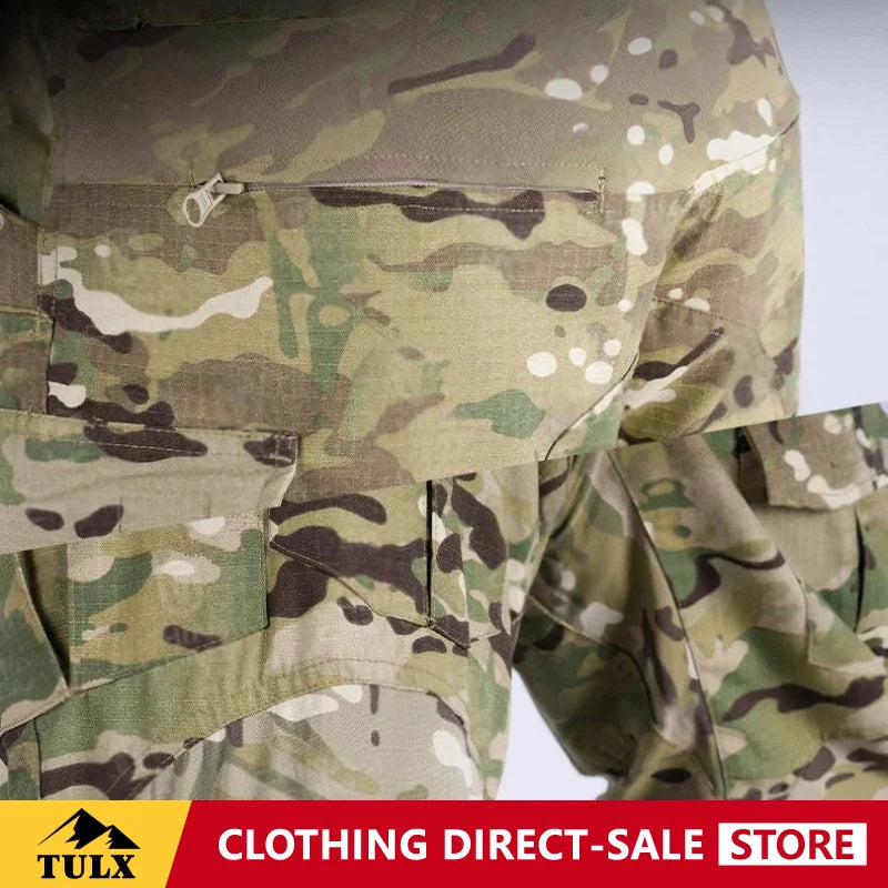 G3 Battle Frog Suit Tactical Pants Outdoor Military Fans Wear Resistant Scratch Resistant Grid Pattern Camouflage Frog Pants