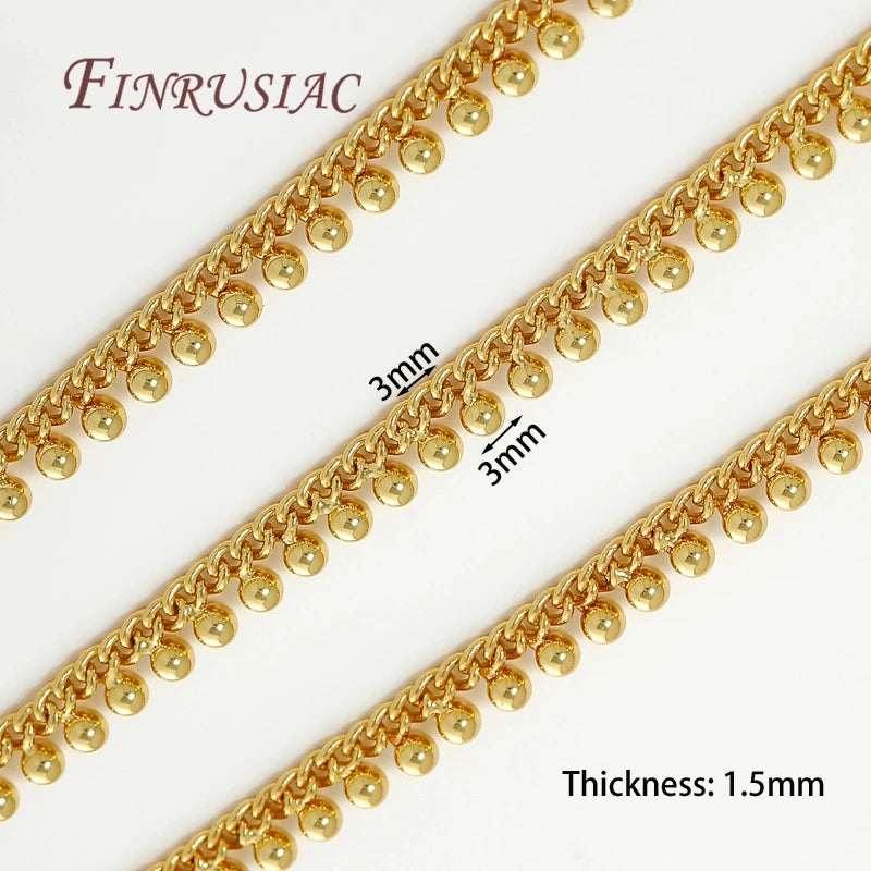 0.5-1 Meter 18K Gold Plated Oval Curb Cuban Chains For Jewelry Making Supplies,DIY Necklace Bracelet Chain Bulk Chains Wholesale