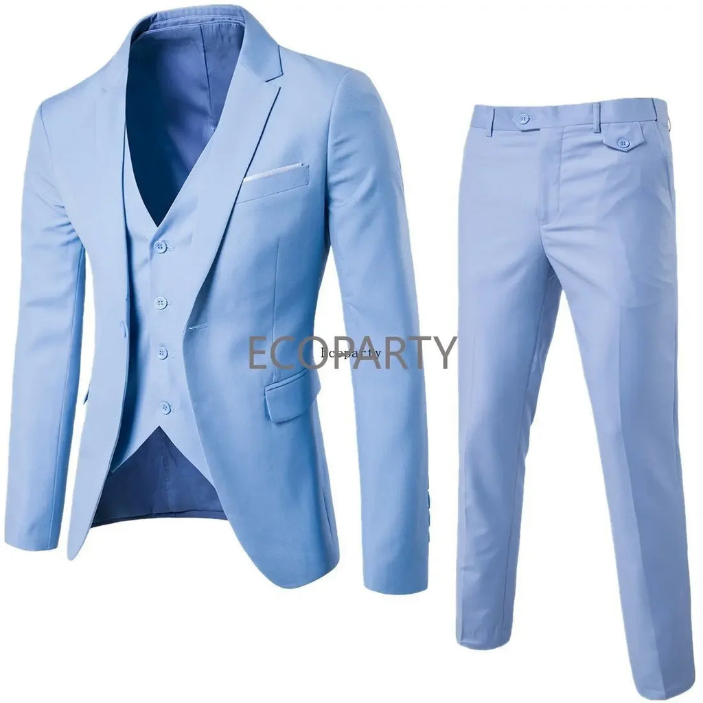 Men Slit Fit Two Three Piece Business Dress Man Suit Groomsmen Clothing Suits for Men 2022 Trajes De Hombre Prom Suit Costuum