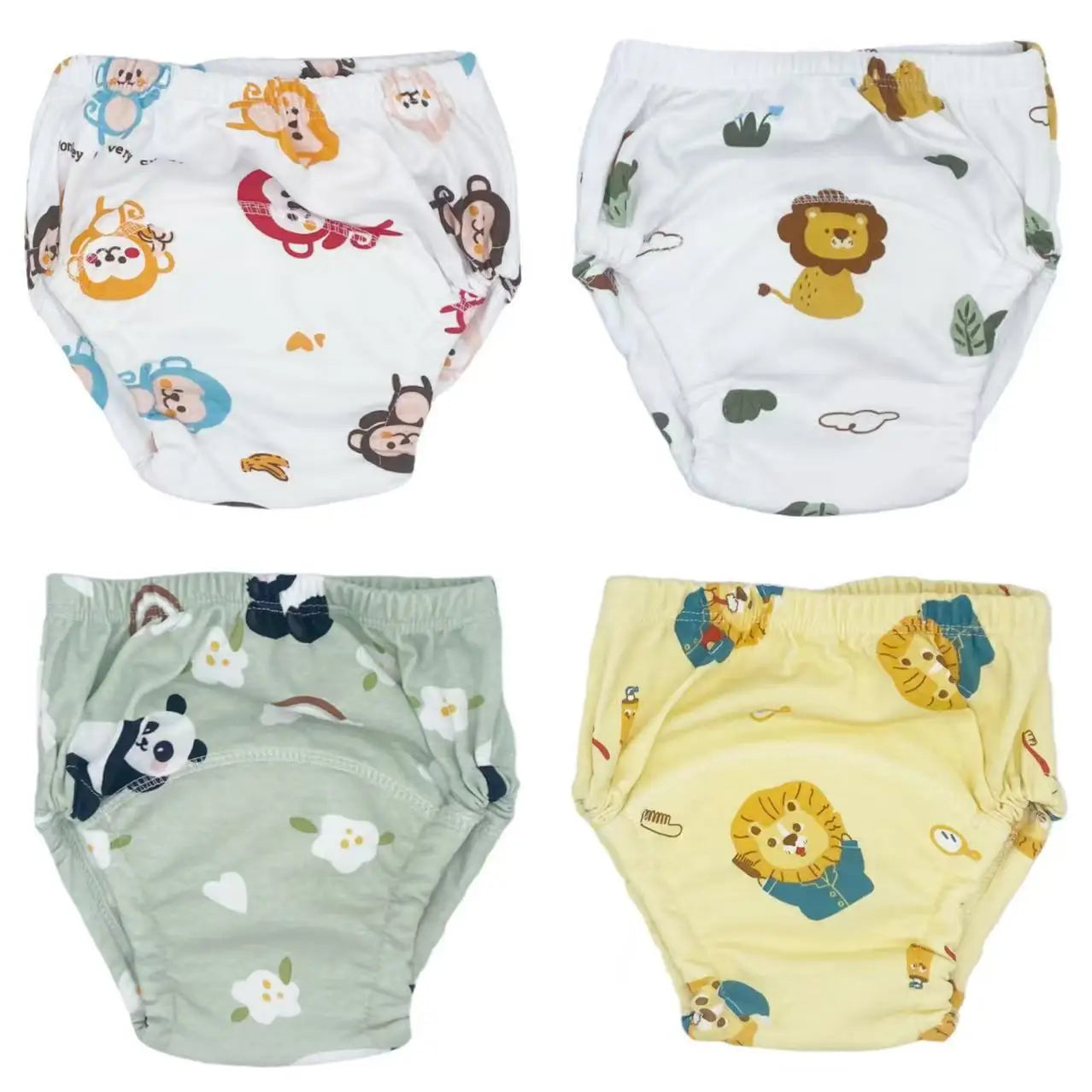 4PCS Baby Waterproof Diapers Pee Shorts Underwears Reusable Soft Ecological Cotton Toddler Potty Training Pants For Boys Girls